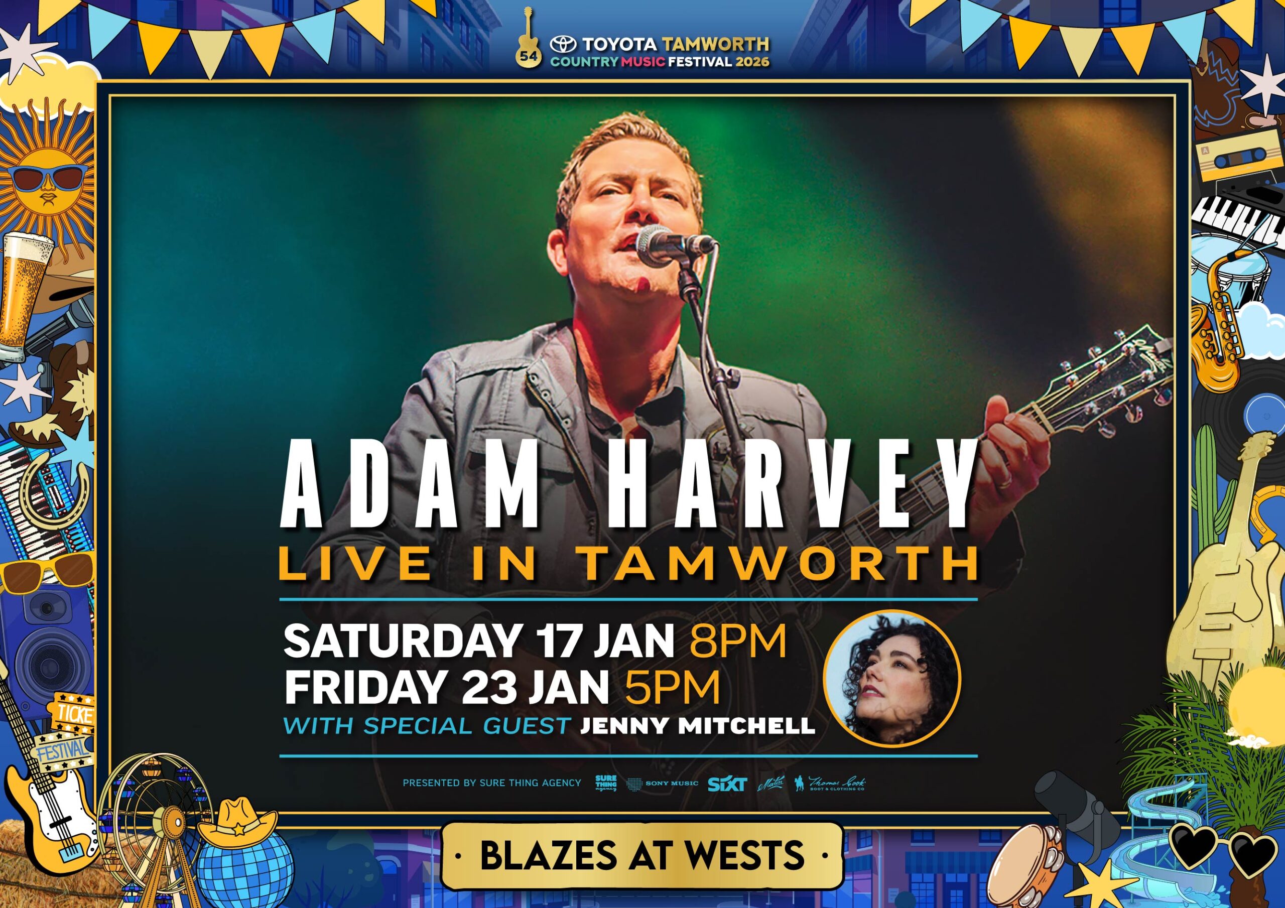 Adam Harvey Tamworth Festival Poster