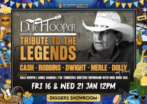 Dale Hooper Tribute to the Legends Tamworth Festival Poster