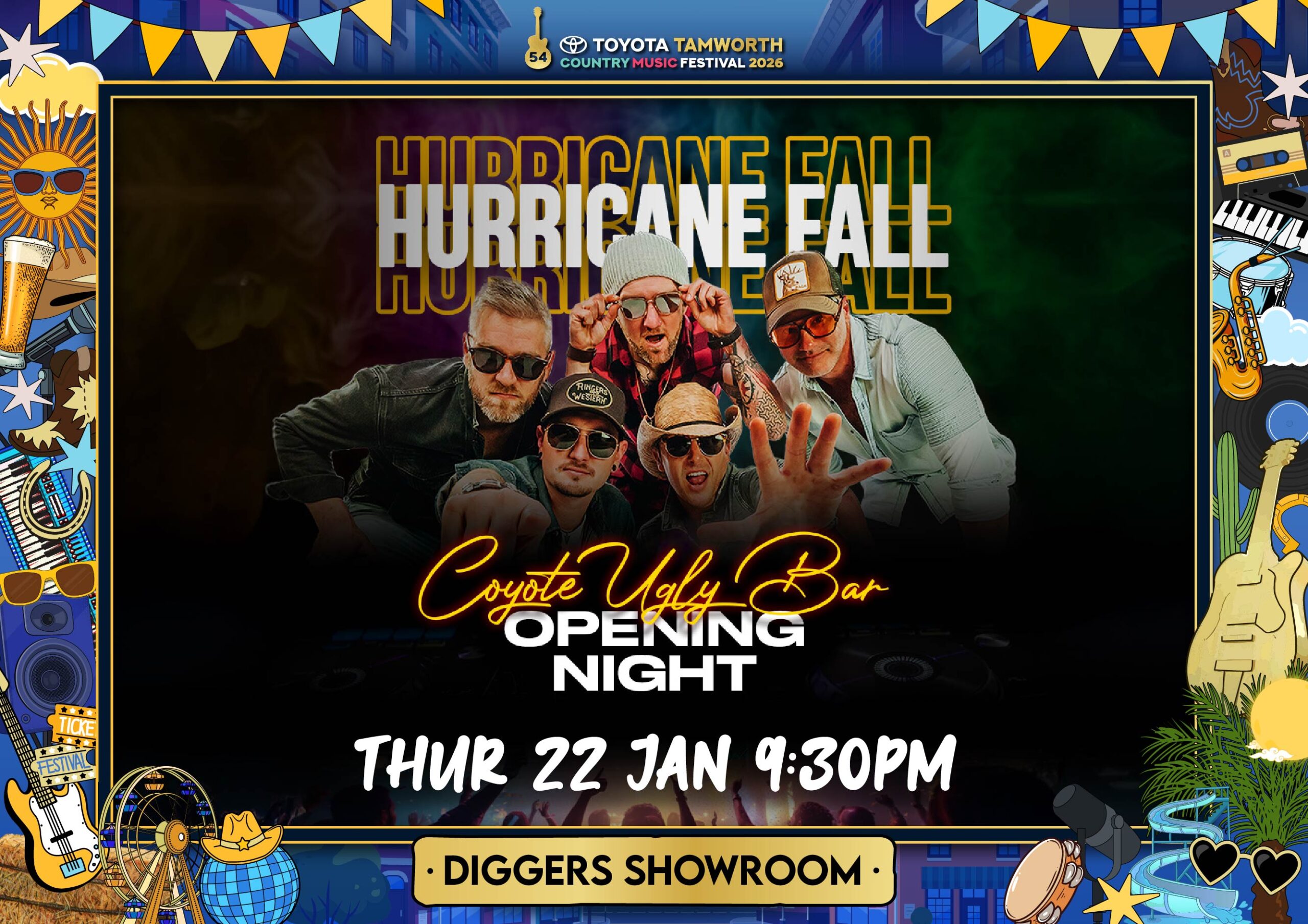 Hurricane Fall Tamworth Festival Poster