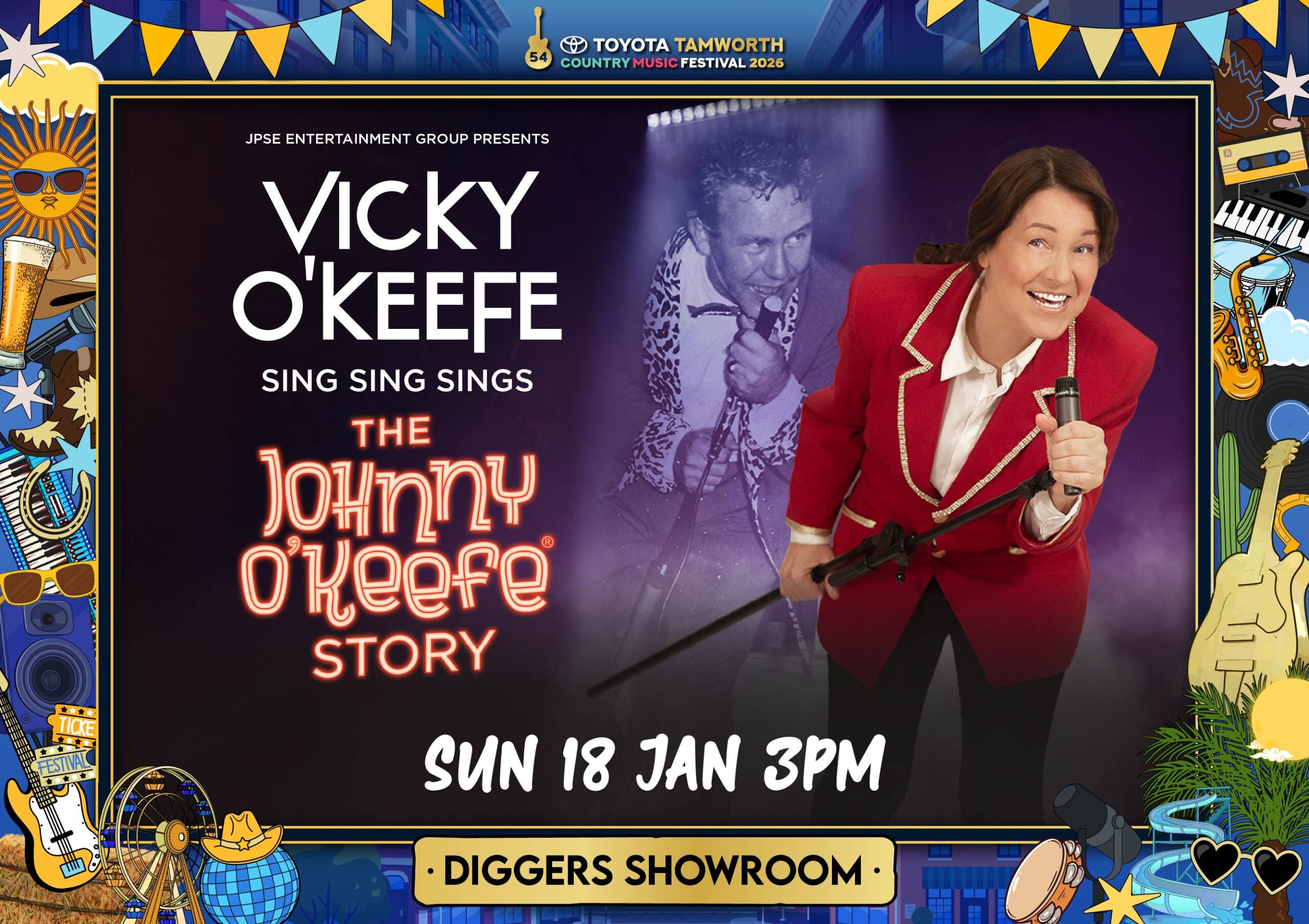 The Johnny O'Keefe Story Tamworth Festival Poster