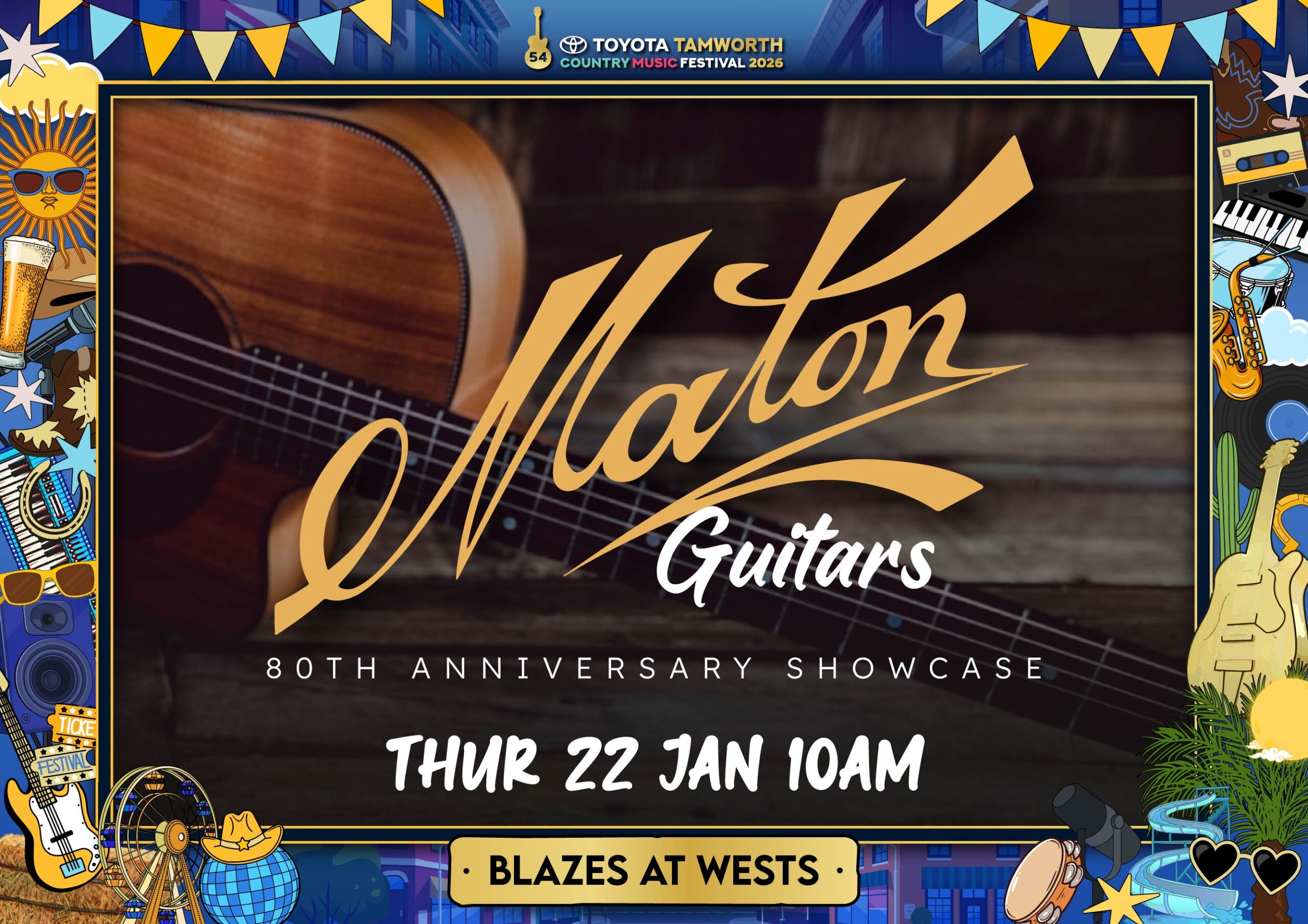 Maton Guitars Showcase Tamworth Festival Poster
