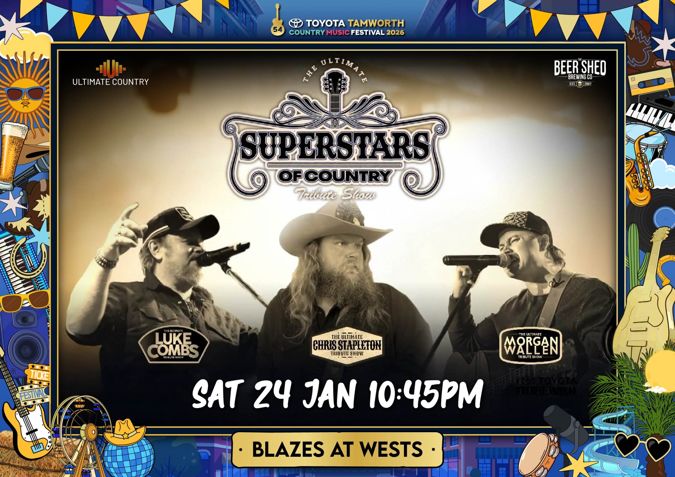 Superstars of Country Tamworth Festival Poster